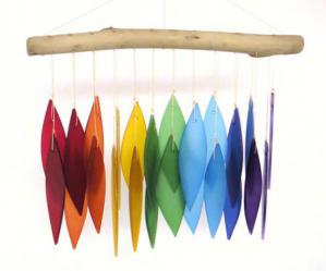 Rainbow and Driftwood Wind Chime
