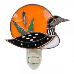 Stained Glass Loon Nightlight