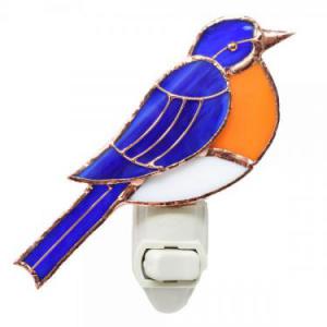 Stained Glass Bluebird Nightlight