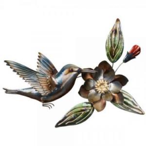 Large Metallic Hummingbird Wall Decor