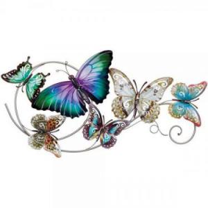 6 Colorful Butterflies Wall Decor-28 Inch Wide
