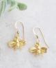 Gold Flying Bumblebee Earrings 1