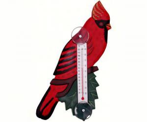 Songbird Essentials Cardinal Window Thermometer
