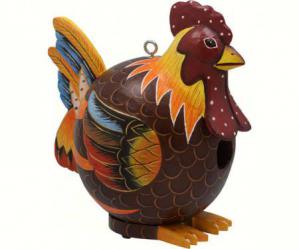 Rooster Wooden Gord-O Bird House
