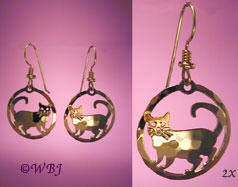 Wild Bryde Round Cat Earring