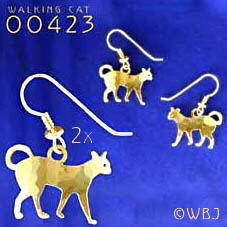 Walking Cat Earrings
