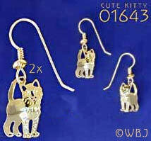 Wild Bryde Cute Little Kitty Earrings