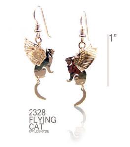 Wild Bryde Flying Cat Earrings