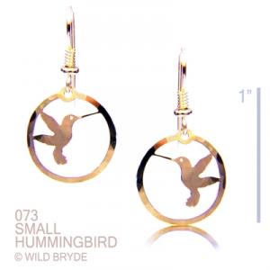 Wild Bryde Small Round Hummingbird Earrings