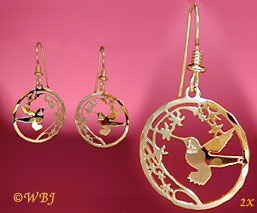 Wild Bryde Small Hummingbird with Gilia Earrings
