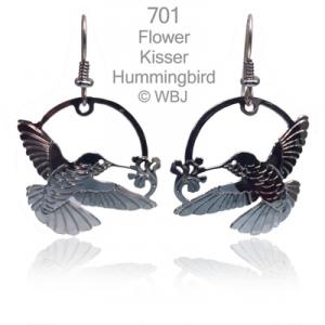 Flower Kisser Hummingbird Earrings