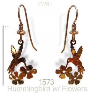 Hummingbird Flowers Earrings