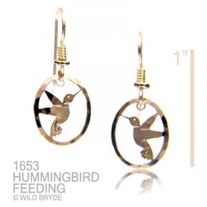 Wild Bryde Hummingbird Feeding Earrings