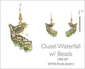 Ouzel waterfall with Beads Earrings