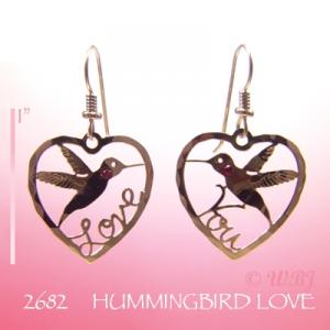 Wild Bryde Hummingbird Love Earrings