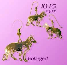 Wild Bryde German Shepherd Earrings