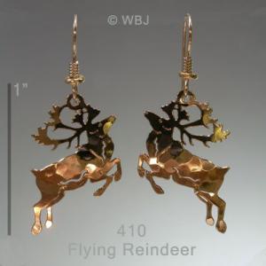 Flying Reindeer Earrings