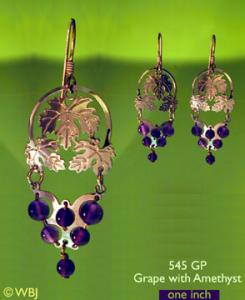 Grape w/ Amethyst Earrings