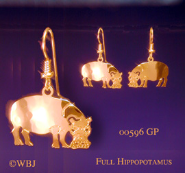 Full Hippo Earrings