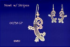 Newt  with Stripes Earrings