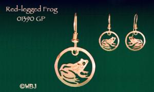 Red-legged Frog Earrings