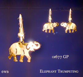 Elephant Trumpeting Earrings