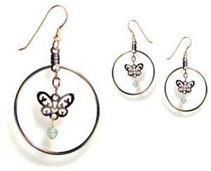 Aventurine Butterfly Earrings