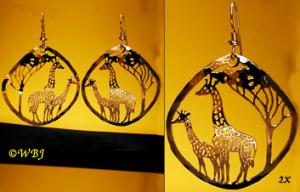 Wild Bryde Double Giraffe Earrings