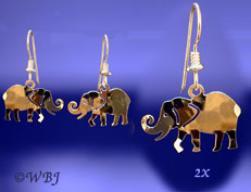Wild Bryde Elephant Earrings