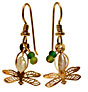 Wild Bryde Spr. Dragonfly with FWP and Green Earrings.