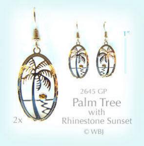 Palm Tree with Rhinestone Sun