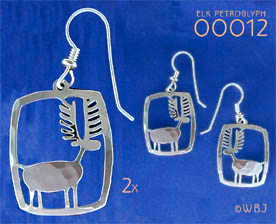 Elk Petroglyph Earrings