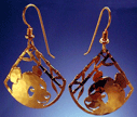 Panda Fan Shaped Earrings