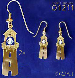 Wild Bryde Light House with Aurora Crystal Earrings