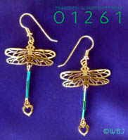 Wild Bryde Dragonfly with Iridescent Blue Earrings