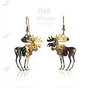 Standing Moose Earrings