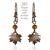 Wild Bryde Maple Leaf Amber Earrings