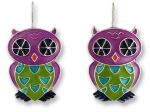 Zarlite Calypso Owl Earrings