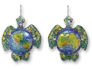 Zarlite Earth Turtle Earrings