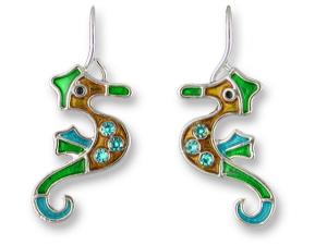 Zarlite Crystal Seahorse Earrings