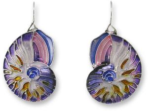 Zarlite Nautilus Shell Earrings