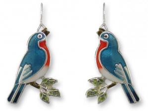 Zarlite Singing Bluebird Earrings