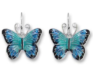 Zarlite Blue Morpho Earrings