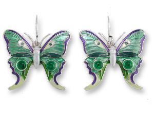 Zarlite Butterfly with Onyx Earrings