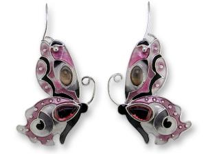 Zarlite Garnet Butterfly Earrings