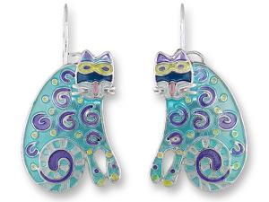 Zarlite Curlicue Cat Earrings