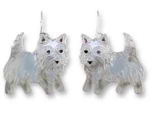 Zarlite West Highland Terrier Earrings