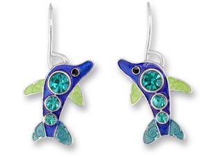 Zarlite Crystal Dolphin Earrings