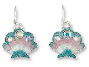 Zarlite Crystal Scallop Earrings