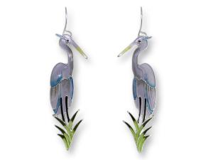 Zarlite Great Blue Heron Earrings